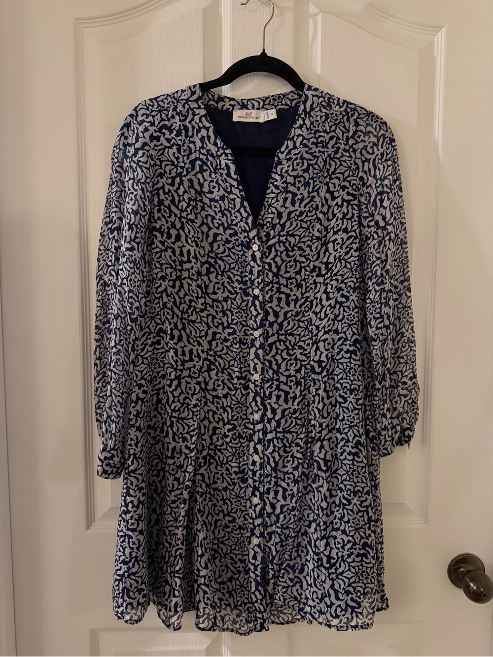 Vineyard Vines Blue Printed Women’s Swim Cover-Up Dress - Picture 2 of 5
